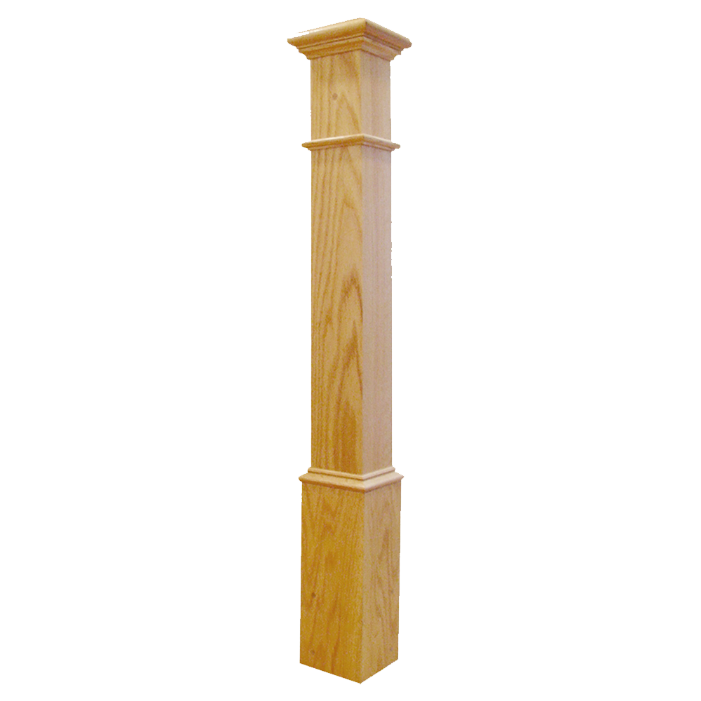 Box Newel 4-1/2" Beaded - Maple