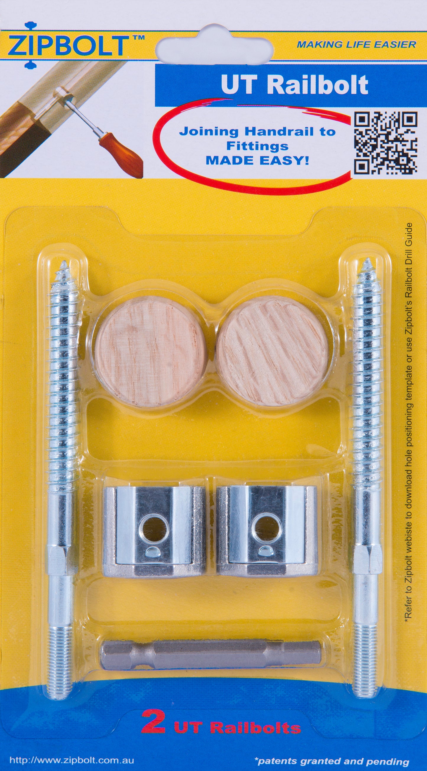 Zipbolt UT Rail Bolt (13.610) 2 Pack