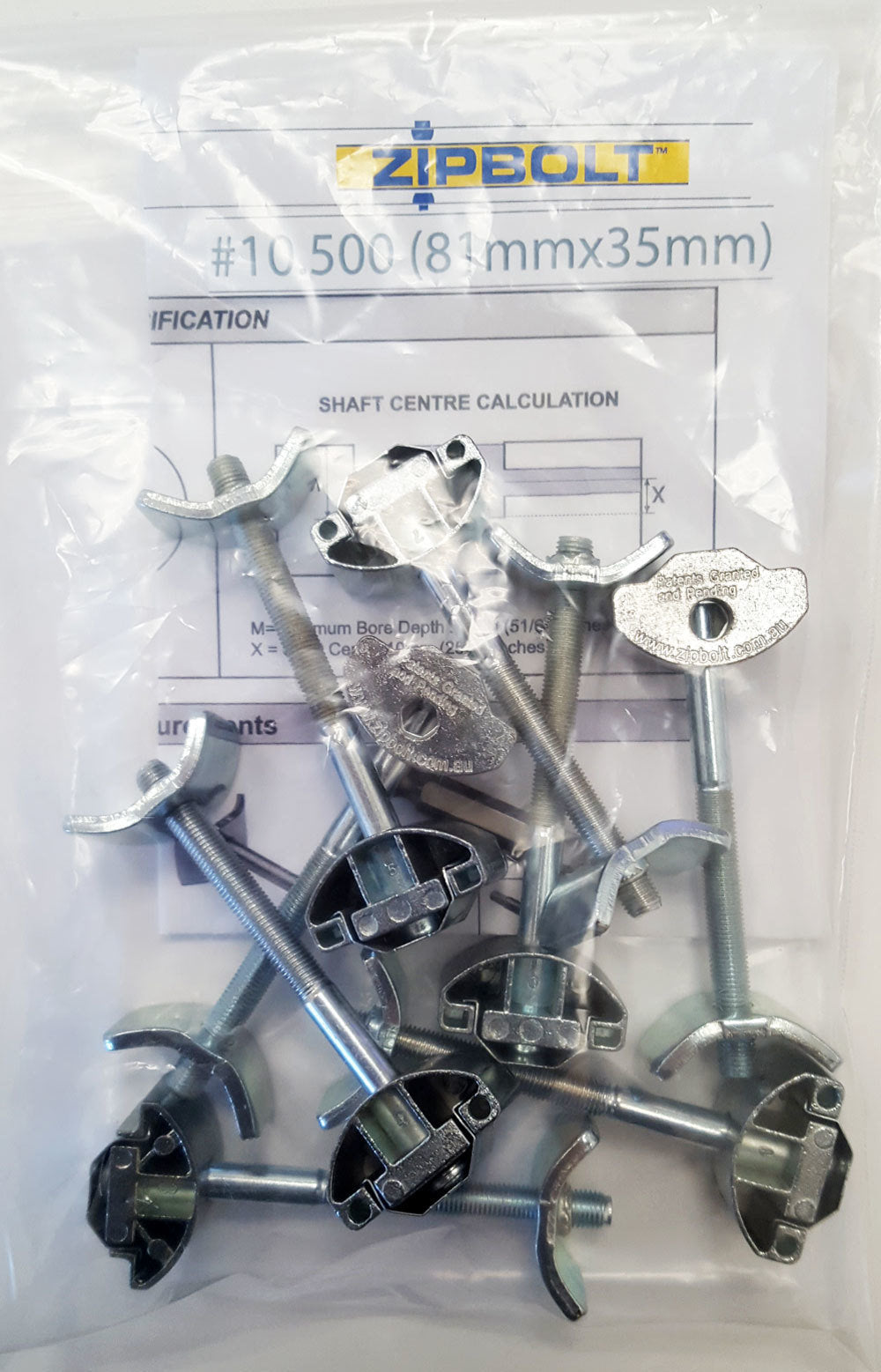 Zipbolt UT 80mm x 35mm (10.500) Multipack