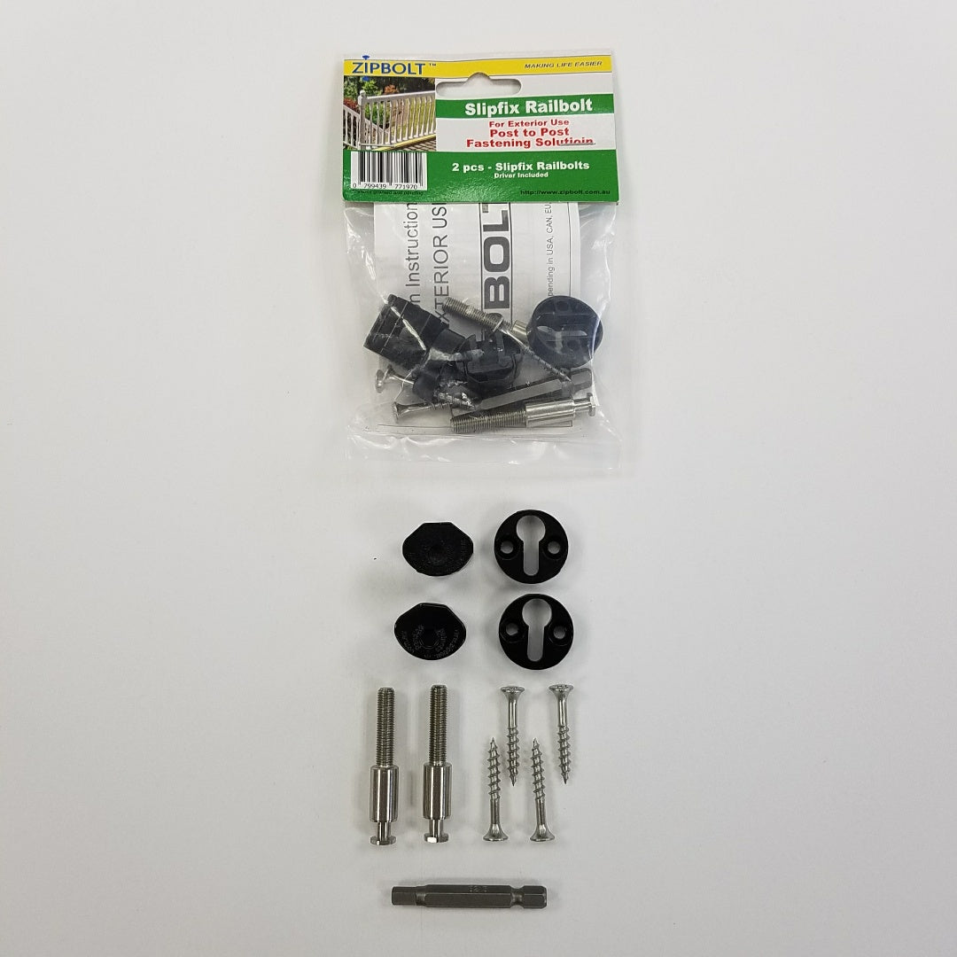 Zipbolt Exterior Slipfix Railbolt (17.150) 2 Pack