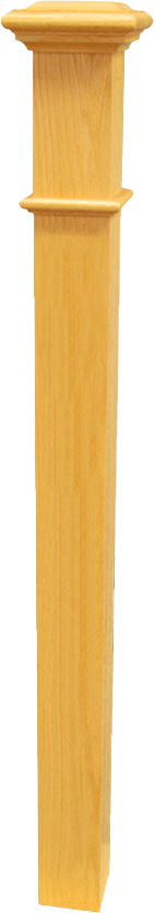 Box Newel 3-1/2" Beaded - Poplar