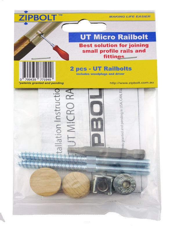 Zipbolt UT Micro Railbolt for Small Profile Rails (16.610) 2 Pack ...