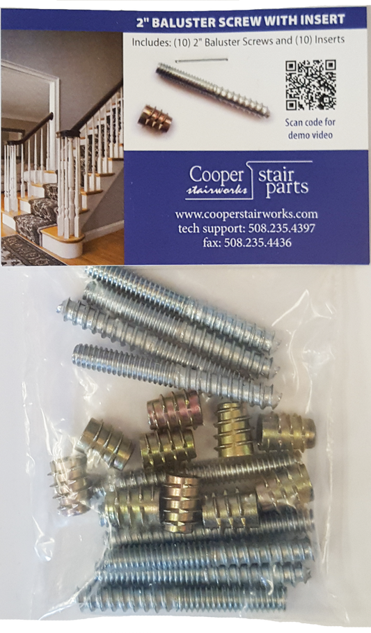 Baluster Screws / Inserts 10 Pack