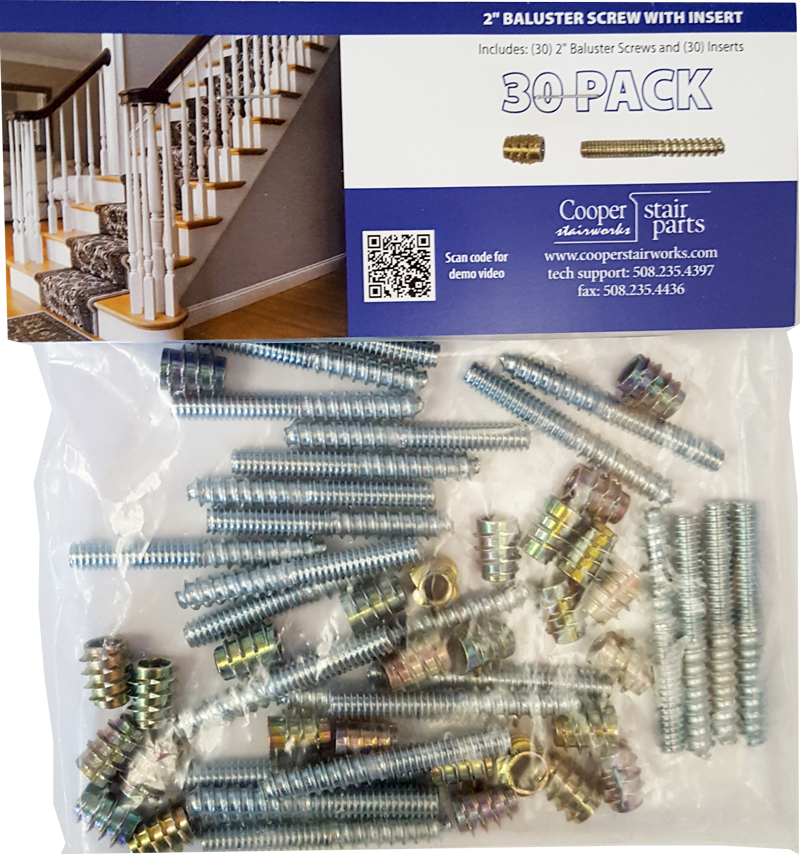 Baluster Screws / Inserts 30 Pack – Cooper Stairworks