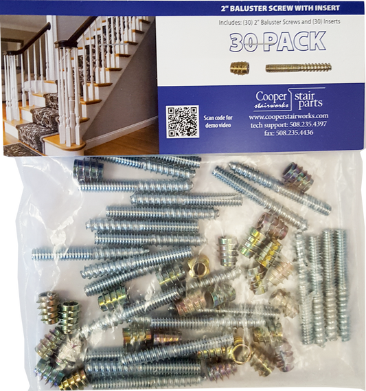 Baluster Screws / Inserts 30 Pack